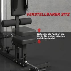 Vetolaite kotikäyttöön ylä- ja alataljaharjoituksiin, teräs/keinonahka, enint. 50 kg, musta