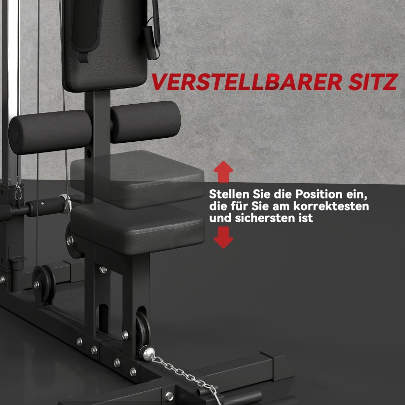 Vetolaite kotikäyttöön ylä- ja alataljaharjoituksiin, teräs/keinonahka, enint. 50 kg, musta