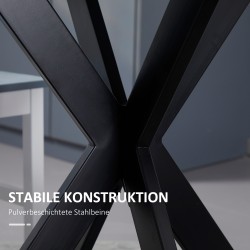 Pyöreä ruokapöytä keittiöön 2–4 hengelle MDF/teräs Ø75 x 75 cm ruskea-musta