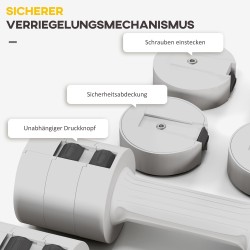 Säädettävä käsipainosetti koko kehon harjoitteluun 2 x 2,5 kg valkoinen muovi/teräs