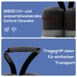 Hiekkapussit paviljongille ja teltalle 4 kpl, täytettävä 12 kg, säänkestävä 1680D polyesteri, musta