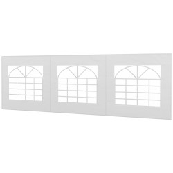 Sivuseinä juhlatelttaan ja paviljonkiin vedenpitävä PE 6 x 2 m valkoinen