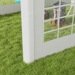 Sivuseinä juhlatelttaan ja paviljonkiin, vedenpitävä PE, 6 x 2 m, valkoinen