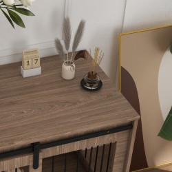 Koiranhäkki / koirankaluste suurille koirille, lastulevy ja teräs, 98 x 58 x 61 cm, pähkinänruskea/musta