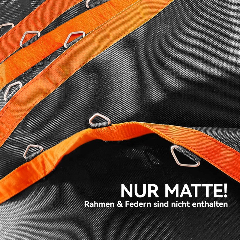 Trampoliinimatto 3,66 m trampoliiniin, polypropeeni, Ø323 cm, 72 V-rengasta, oranssi