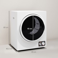 Kompakti kuivausrumpu 4 kg, 4 ohjelmaa, 2 lämpötasoa, sterilointi 65 °C, 850 W, valkoinen