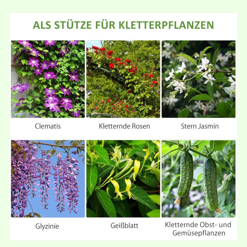 Köynnöstuki ulkokäyttöön teräs 50 x 181 cm 2 kpl musta