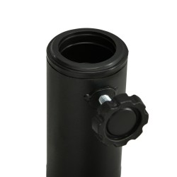 Aurinkovarjon jalusta 18 kg pyöreä betonijalusta HDPE-kuorella, Ø45 cm, musta, 32/38/48 mm varsiin