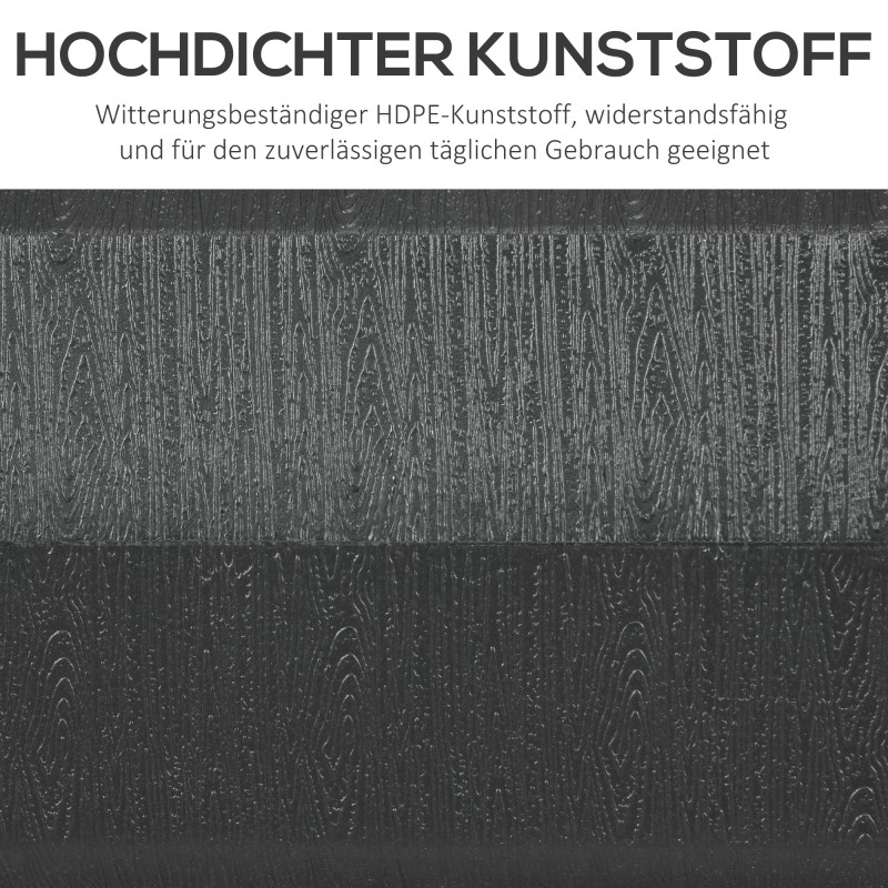 Täytettävä pihavarjon jalusta 40 kg, HDPE-muovi ja teräs, 49x49 cm, musta