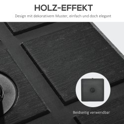 Täytettävä pihavarjon jalusta 40 kg, HDPE-muovi ja teräs, 49x49 cm, musta