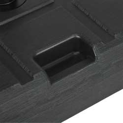 Täytettävä pihavarjon jalusta 40 kg, HDPE-muovi ja teräs, 49x49 cm, musta