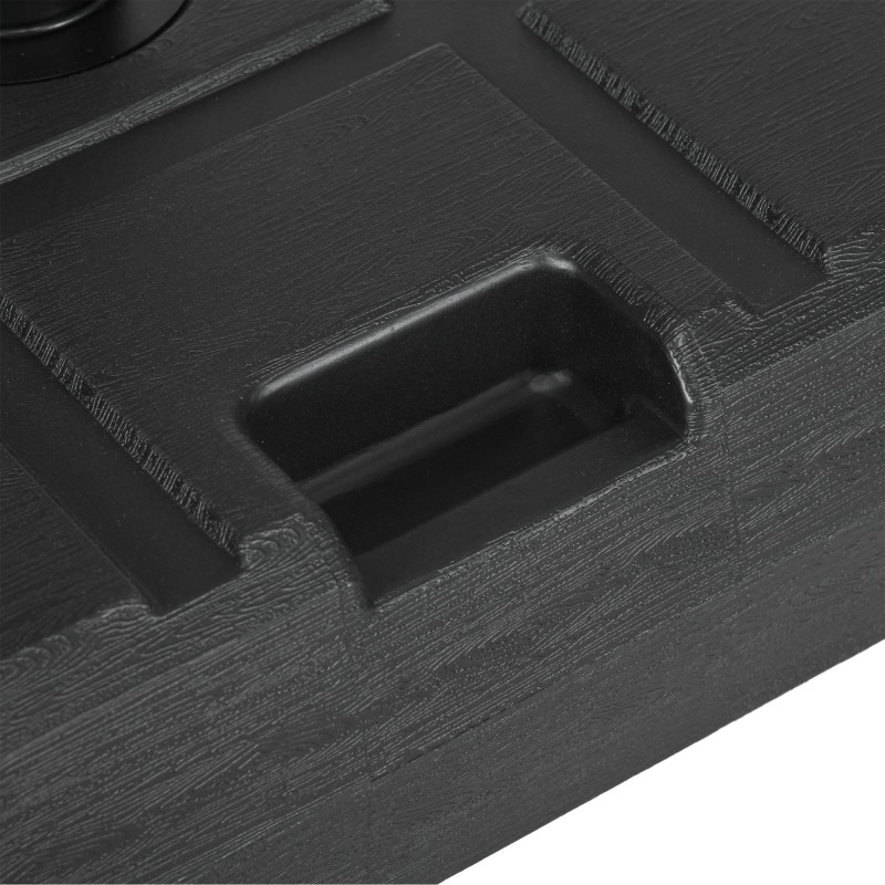 Täytettävä pihavarjon jalusta 40 kg, HDPE-muovi ja teräs, 49x49 cm, musta