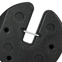 Paviljongin jalkapainot 4 kpl, 12 kg, HDPE-sementti, kiinnitystapeilla ja kuljetushihnalla, musta