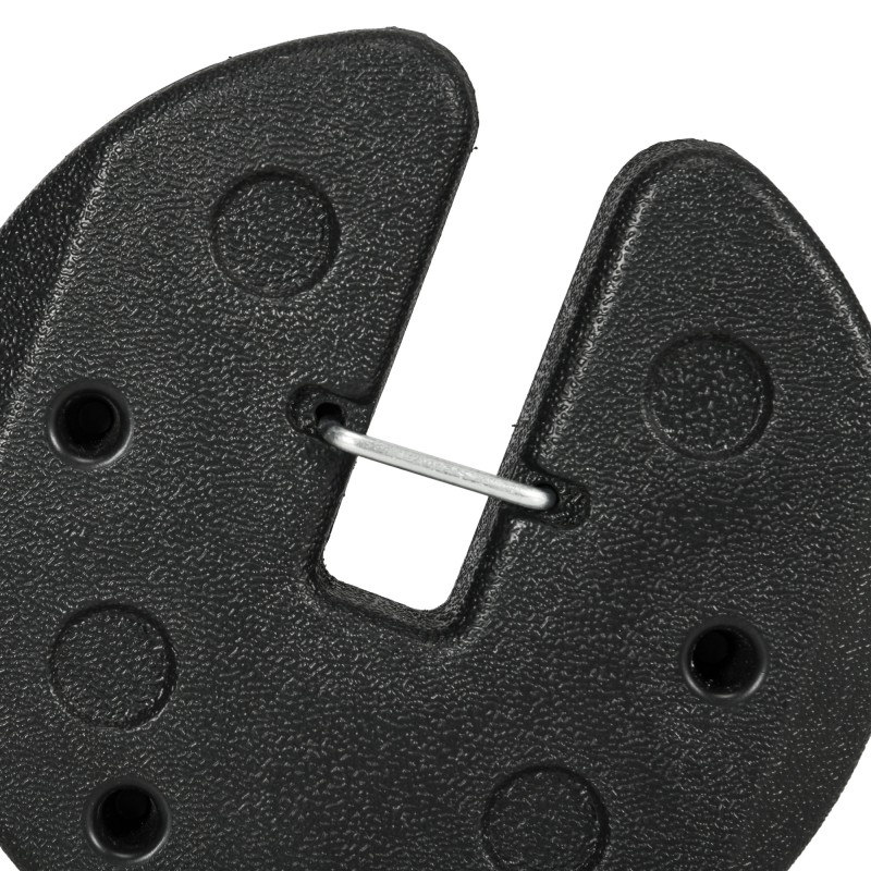 Paviljongin jalkapainot 4 kpl, 12 kg, HDPE-sementti, kiinnitystapeilla ja kuljetushihnalla, musta