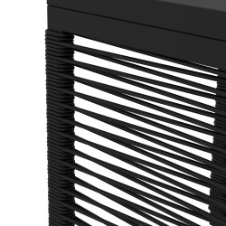 Parvekesetti 3-osainen ulkokalustesetti, PE-rottinki ja teräs, tuolit 53x57x77 cm, musta/harmaa