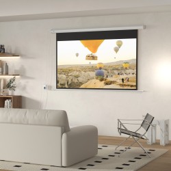 Sähkökäyttöinen valkokangas 84" 16:9, moottoroitu projektionsleinwand, kaukosäädin, valkoinen