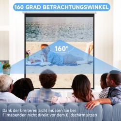 Sähkökäyttöinen valkokangas 84" 16:9, moottoroitu projektionsleinwand, kaukosäädin, valkoinen