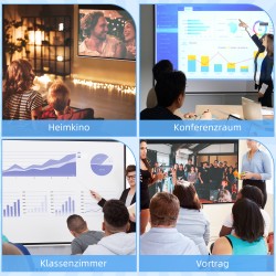 Sähkökäyttöinen valkokangas 84" 16:9, moottoroitu projektionsleinwand, kaukosäädin, valkoinen