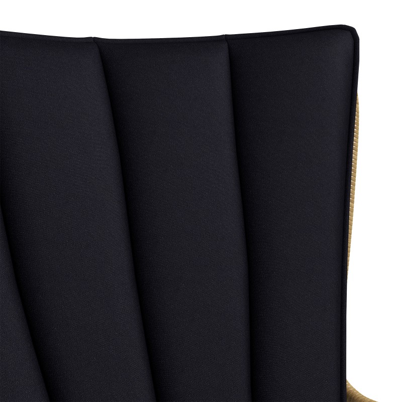 Bistro-parvekekalustesetti 3-osainen, teräs ja PE-rottinki, tuoli 76x66x96 cm, luonnonpuu/musta