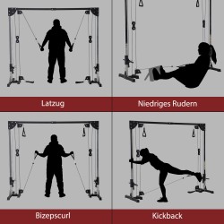 Taljaharjoitteluteline kotiin, vapaasti seisova, painolevyille, teräs ja muovi, musta