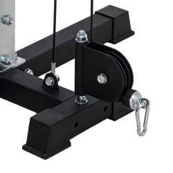 Taljaharjoitteluteline kotiin, vapaasti seisova, painolevyille, teräs ja muovi, musta