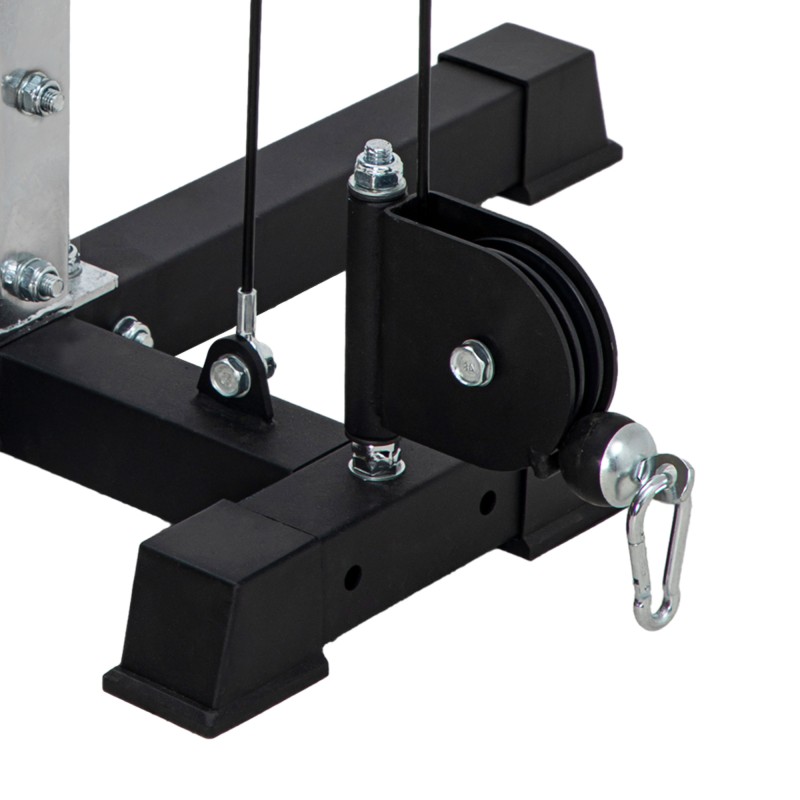 Taljaharjoitteluteline kotiin, vapaasti seisova, painolevyille, teräs ja muovi, musta