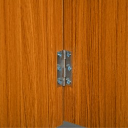 Jatkettava taitettava ruokapöytä pyörillä lastulevy 120 x 80 x 73 cm teak–valkoinen