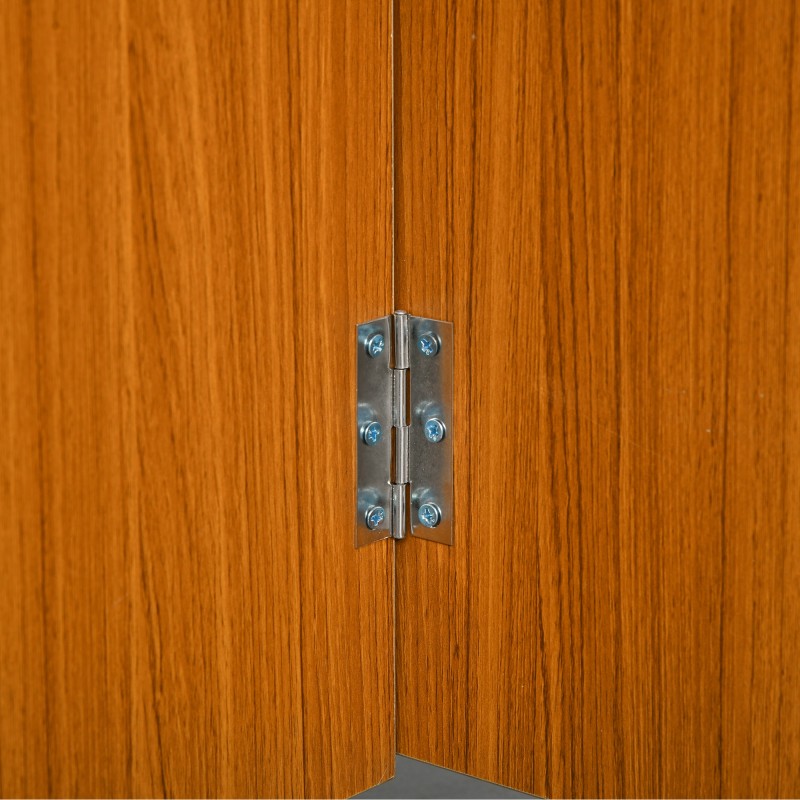 Jatkettava taitettava ruokapöytä pyörillä lastulevy 120 x 80 x 73 cm teak–valkoinen