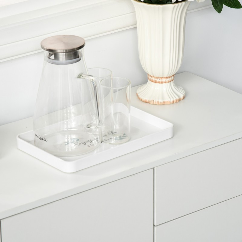 Senkki / lipasto push-click-mekanismilla, lastulevy, 117 x 36 x 74 cm, valkoinen