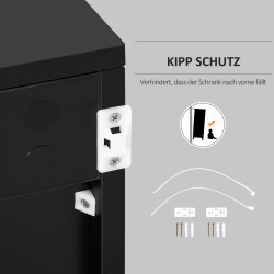 Säilytyskaappi 2 laatikkoa ja 2 ovea, lastulevy, 79 x 36 x 74 cm, musta korkeakiilto