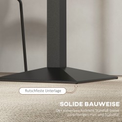 Ruokapöytä 2 hengelle lastulevy ja teräs 70 x 70 x 75 cm tummanruskea-musta