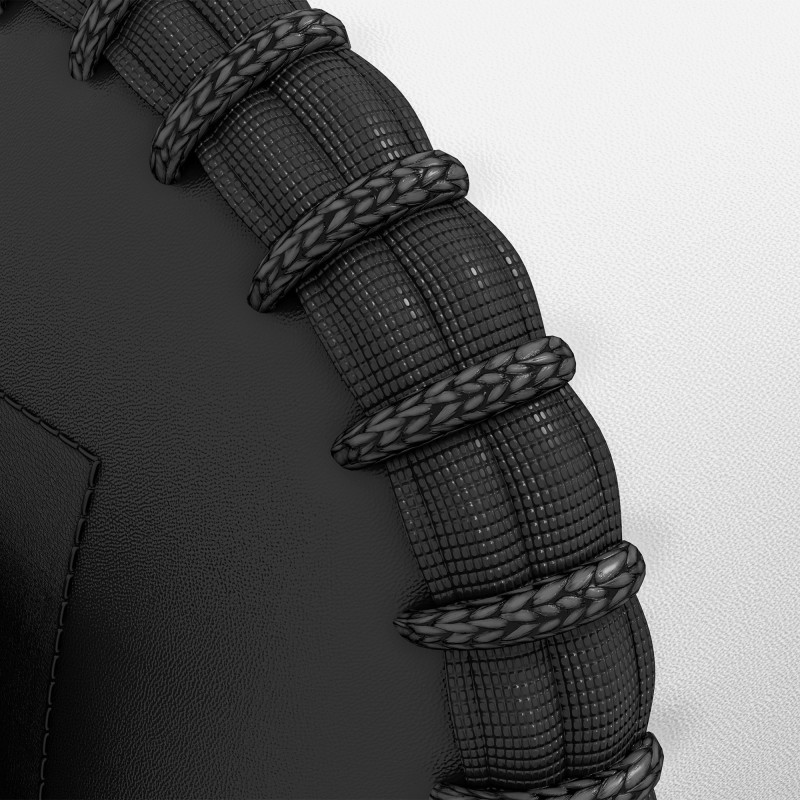 Potkutyyny Muay Thai- ja potkunyrkkeilyharjoitteluun, keinonahkaa, 38 x 20 x 18 cm, musta/punainen/valkoinen