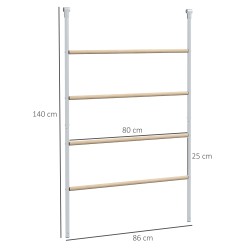 Kanojen orsirakenne 4–6 kanalle, 4 puuorsipuuta, galvanoitu teräs, 140 x 86 cm, ulkokäyttöön