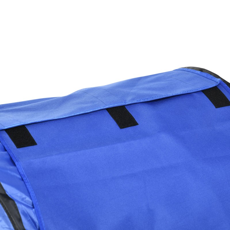 Koirien agilitysetti 7-osainen, muovi, säädettävät esteet ja hypyrengas, 2 tunnelia, sininen valkoinen oranssi