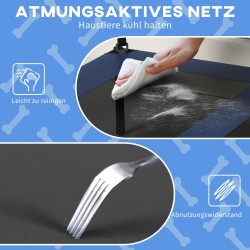 Koiransänky katoksella ulkokäyttöön, oxfordpolyesteri, 91 x 76 x 89 cm, enint. 30 kg, tummansininen