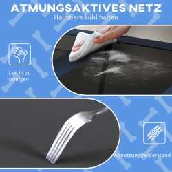 Koiran ulkopedin katoksella, kohotettu teräsrunko ja verkko, säänkestävä, 106 x 76 x 94 cm, tummansininen