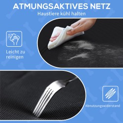 Koiransänky jalallinen mesh-verkkokankaalla teräsrunko 91 x 69 x 29 cm musta