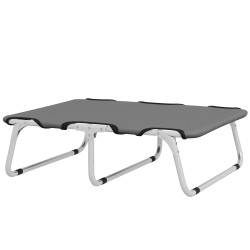 Koiransänky pienille koirille taittuva ja korotettu teräsrunko 71x58x20 cm harmaa max 10 kg