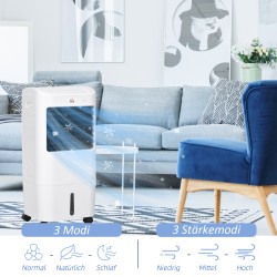 Siirrettävä ilmaviilennin 3 tilaa 7,5 h ajastin 15 L vesisäiliö valkoinen muovi