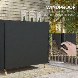 Puutarhakeinun suojus ulkokeinuun, vedenpitävä 420D Oxford-polyesteri, 220x125x172 cm, musta