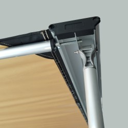 Auton sivuteltta katosteltta ulkoteltaksi, Oxford-kangas 160 x 250 x 125–225 cm, khaki