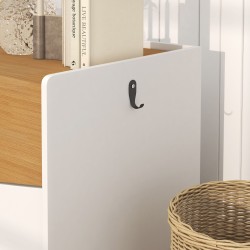 Kissanhiekkalaatikon kaappi sivupöytänä, lastulevy, 78x50x51 cm, tammi/valkoinen