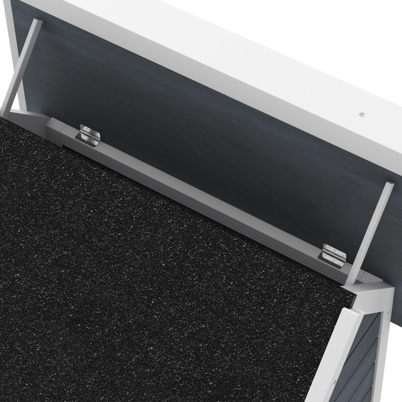 Ulkokissamökki kuusesta, sääsuojattu, 77 x 57,5 x 68 cm, harmaa/musta