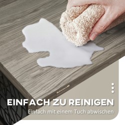 Koirankoppi sisäkäyttöön metallia lastulevyllä, makuualusta, keskikokoisille koirille, 80 x 56 x 63 cm, harmaa/puukuvio