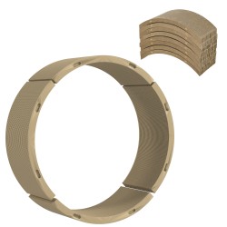 Kissan juoksupyörän raapimissarja aaltopahvista 55 x 25 5 x 3 cm 8 osaa ruskea