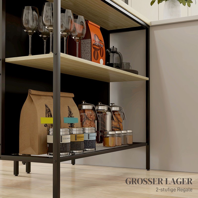 Baaripöytä ja 2 baarijakkaraa, teräsrunko, melamiinipinta, 100 x 60 x 95 cm, tammi/musta