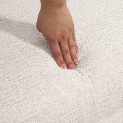 2-istuttava samettimainen sohva, kompakti, 134 x 71 x 82 cm, beige