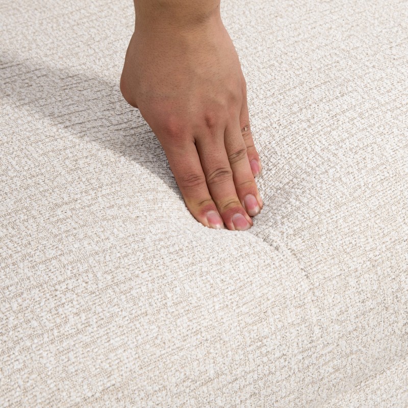 2-istuttava samettimainen sohva, kompakti, 134 x 71 x 82 cm, beige