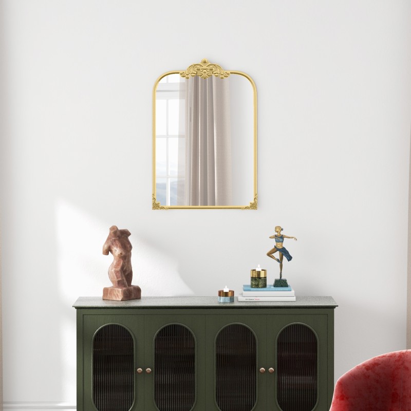 Seinäpeili barokkityylinen lasi/metalli/MDF 60 x 3 x 87 cm kultasävy