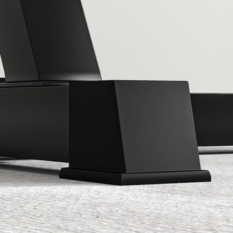 Hauis- ja ojentajalaite kotisalille, teräs ja keinonahka, säädettävä, musta